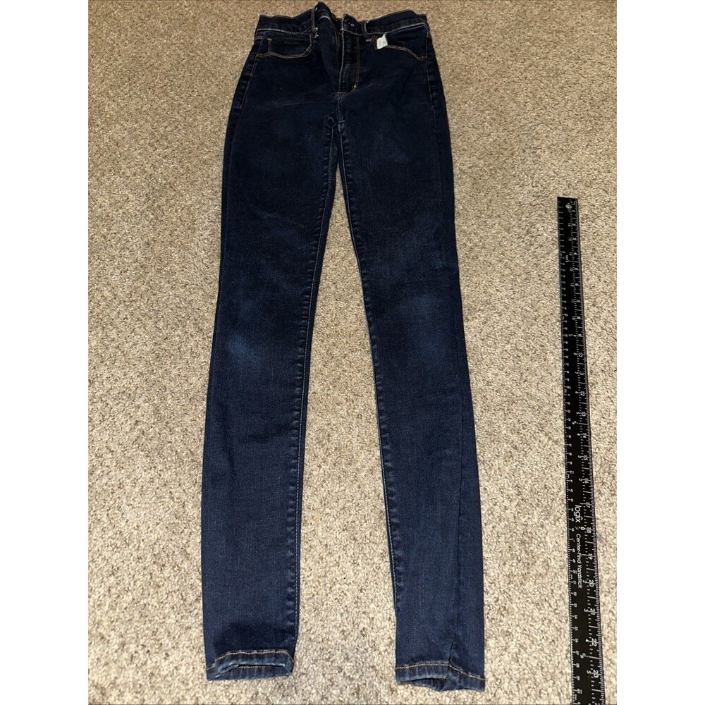 Abercrombie & Fitch Ultra High Rise Super Skinny Jeans women's size 2/26 Dark